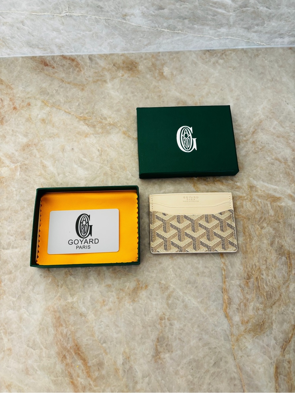 Polo by Ralph Lauren Beige and Cream Card Holder